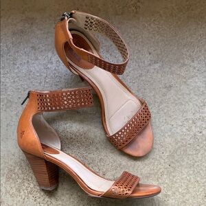 Frye Skye Perforated Ankle Sandal Size 8